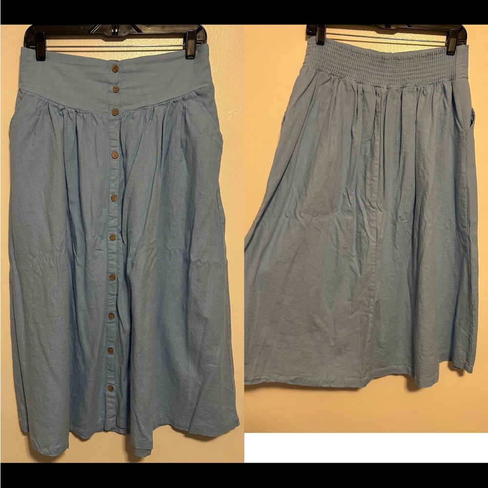 Linen maxi skirt